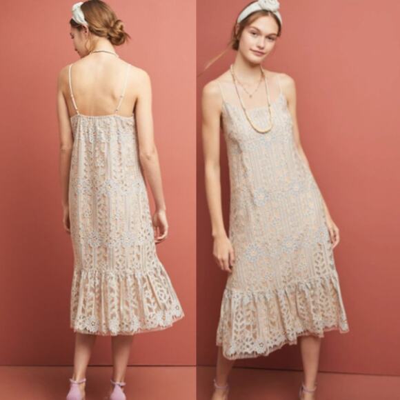 Anthropologie Eri + Ali Twilight Lace Midi Dress - Picture 1 of 5
